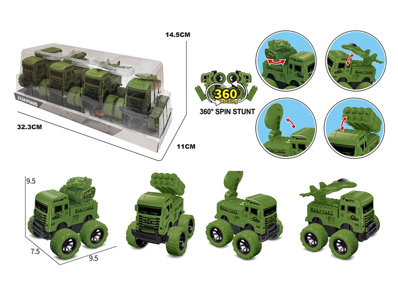 FRICTION MILITARY TRUCK 4PCS - HP1252296
