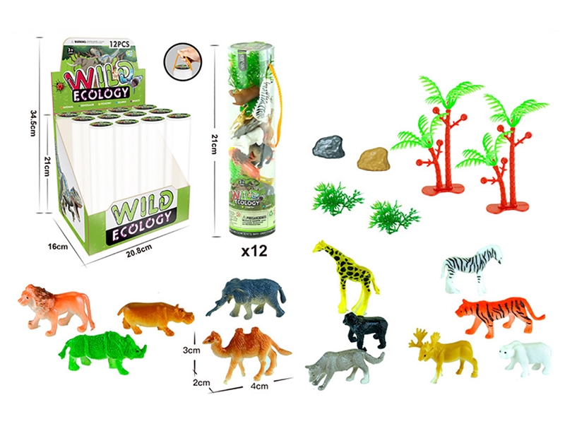 ANIMAL SET 18PCS，12PCS/DISPLAY BOX - HP1252339