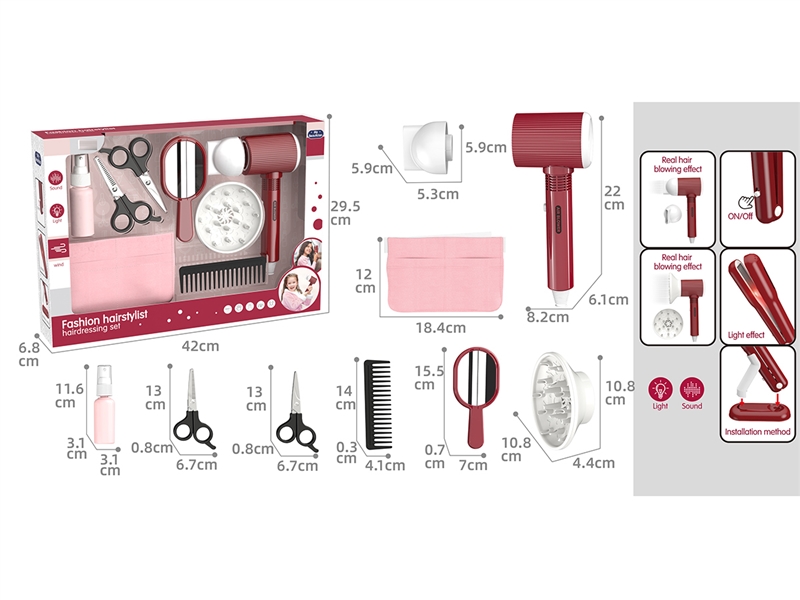HAIRDRESSING SET W/LIGHT & SOUND - HP1252440