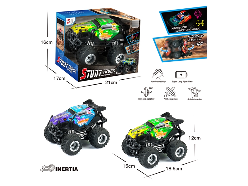 FRICTION STUNT CAR W/LIGHT & MUSIC - HP1252527
