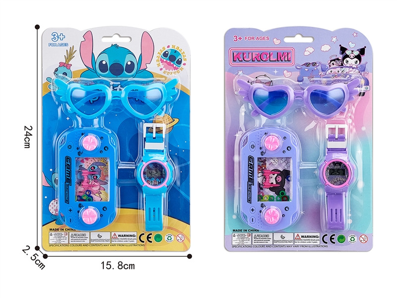 WATER GAME & WATCH & GLASSES SET,2ASST - HP1252544