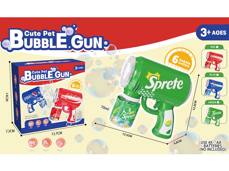 BUBBLE GUN,3ASST,70ml - HP1252668