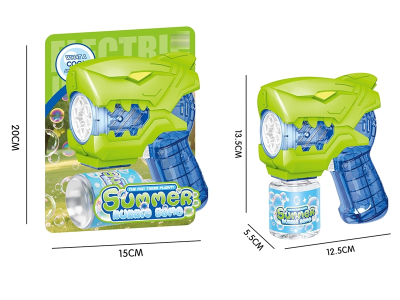 6孔电动灯光小号鲨鱼泡泡枪 - HP1252680