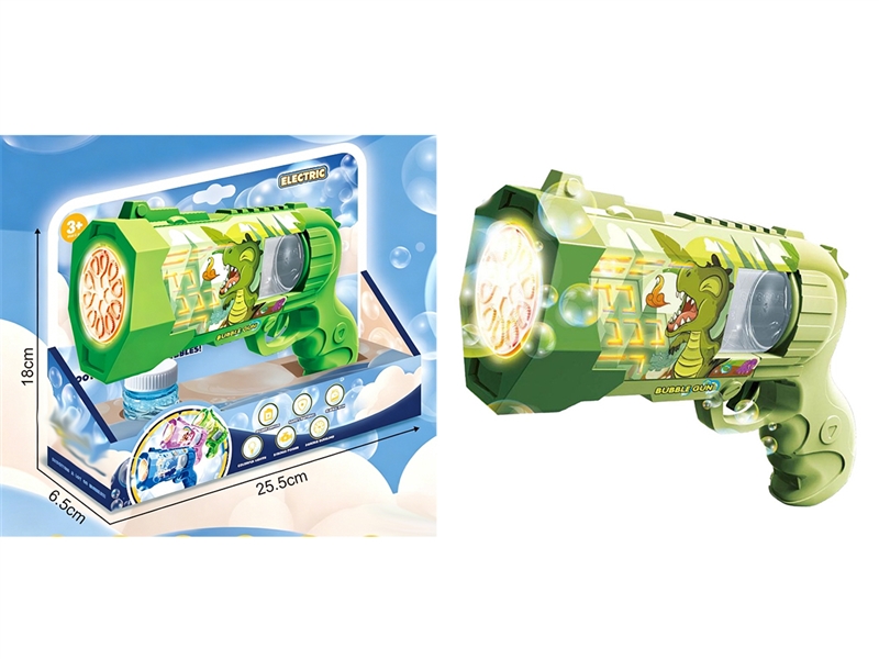 泡泡系列 电动泡泡 左轮恐龙泡泡枪 - HP1252702