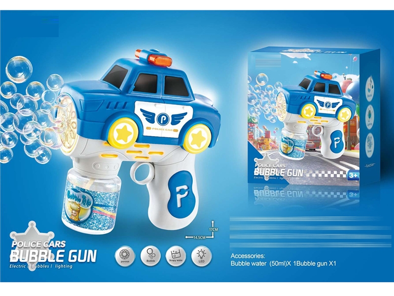 警车泡泡枪 配1瓶90ML泡泡水 - HP1252731