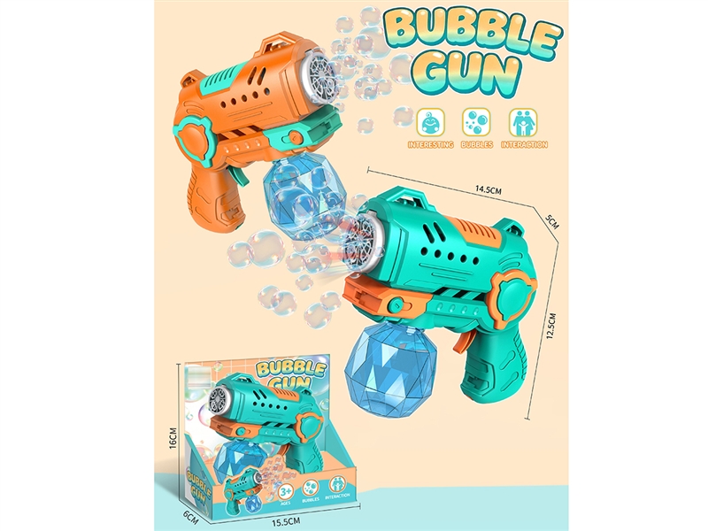 电动五孔泡泡枪，配1瓶60ml泡泡水【2色混装】(使用4节7号电池，不包电) - HP1252737