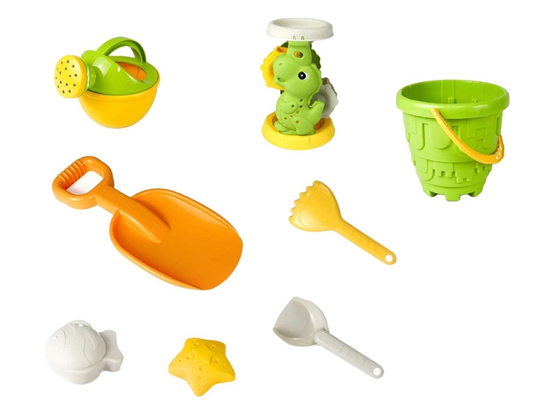 夏日系列 沙滩 沙滩恐龙沙漏套装8pcs - HP1252759