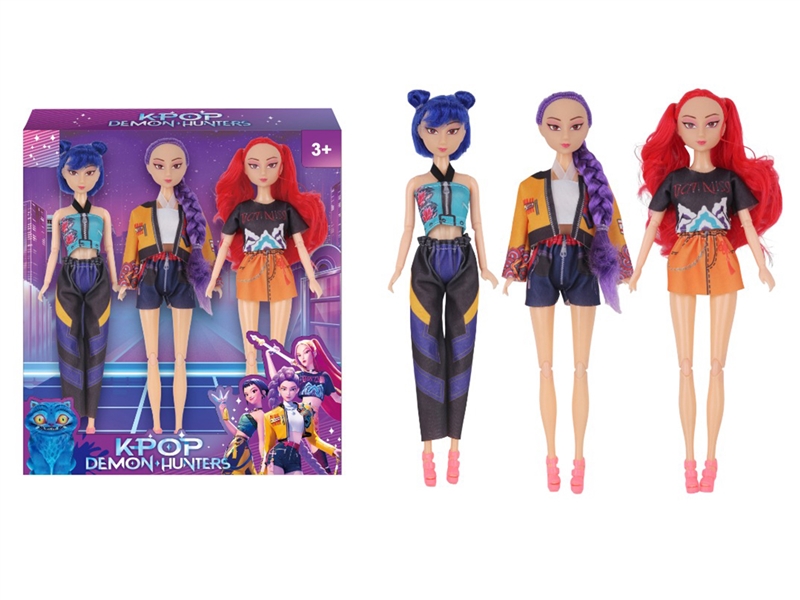 11.5寸实身11关节K-POP猎魔女团露米米拉佐伊娃娃3只一款 - HP1252930