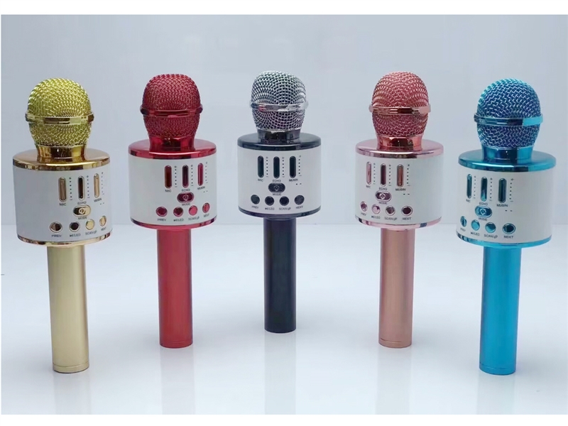 手机K歌麦克风土豪金/玫瑰金/中国红/黑/蓝5色 - HP1253010