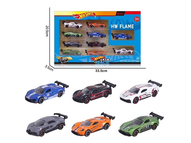 1:64风火轮合金6款10只装（赛车，跑车） - HP1253109