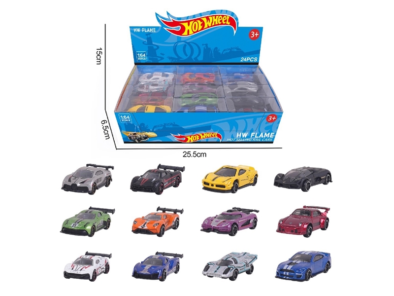 12款1:64风火轮合金车24只装展示盒 - HP1253112