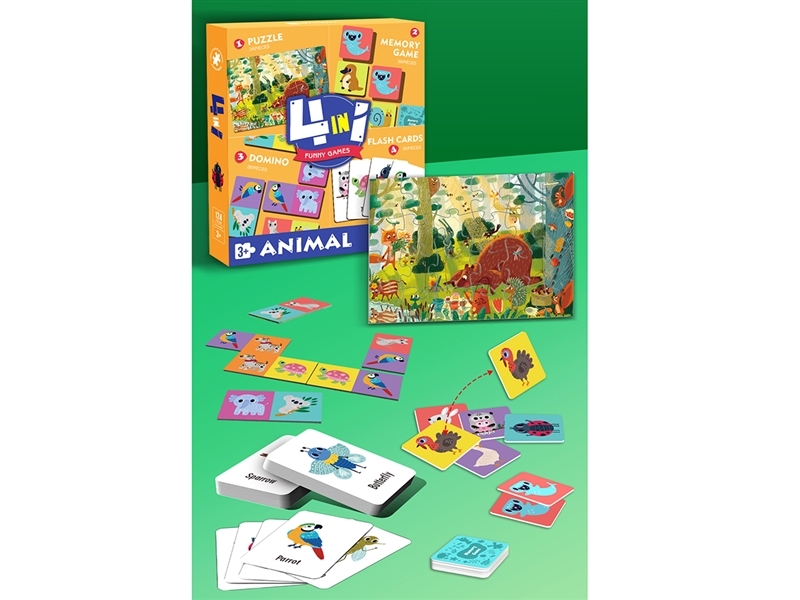 (GCC)趣多多游戏拼图 4合1 - HP1253162