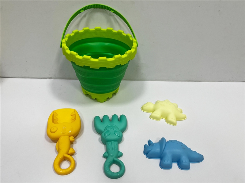 5-PIECE SET OF ROUND BEACH BUCKETS - HP1253194