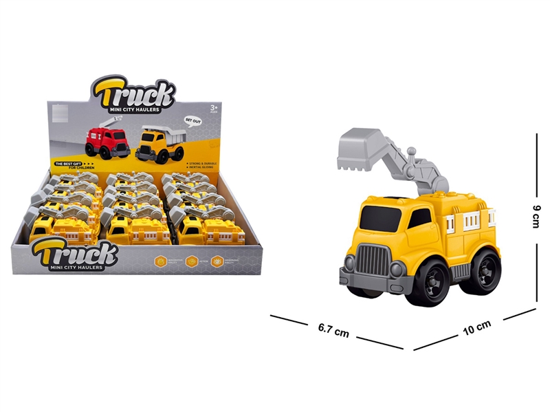 mini 滑行卡通铲车12只装 - HP1253198