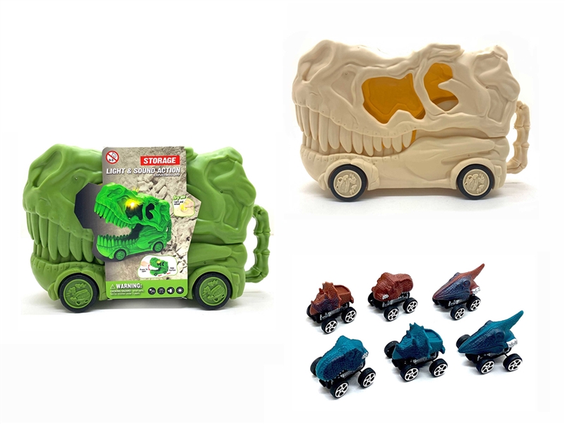 恐龙骨头收纳车模型 -恐龙车组合B                                             （声光版 无喷漆-2色混装） - HP1253335