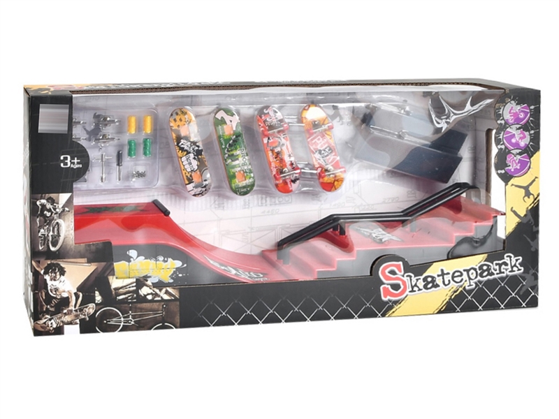 4PCS手指滑板+配件 滑板公园组合 - HP1253410