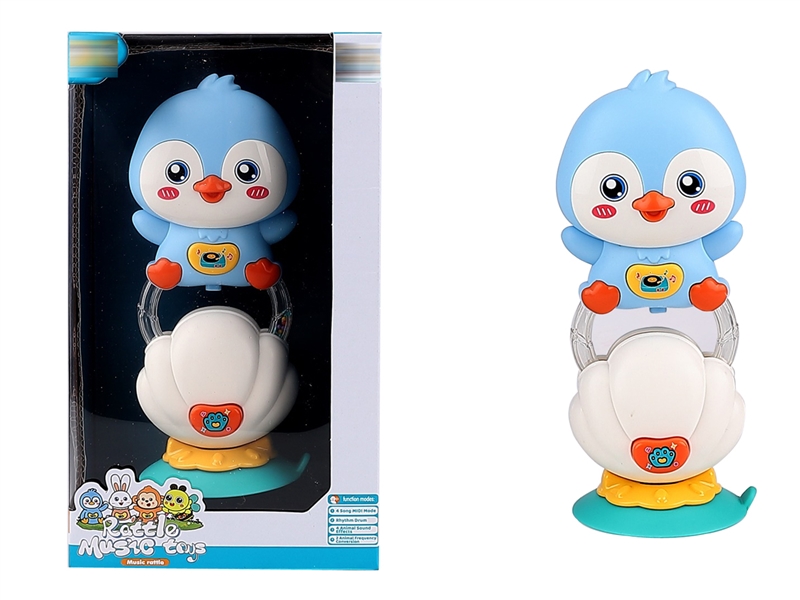 贝壳吸盘+卡通音乐企鹅摇铃 - HP1253655