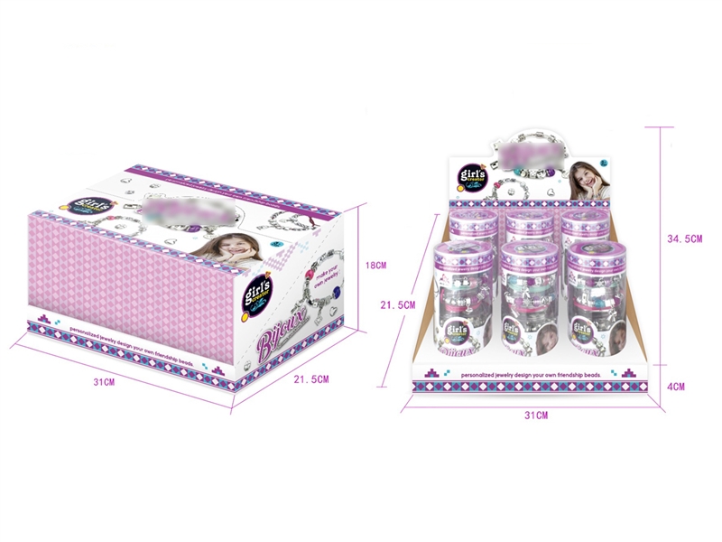 CRAFT BEADS SET,6PCS/DISPLAY BOX - HP1254074