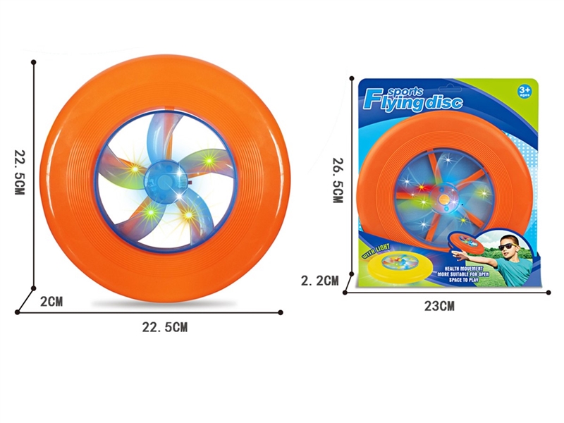 FLYING DISC W/LIGHT,3COLOURS - HP1254811