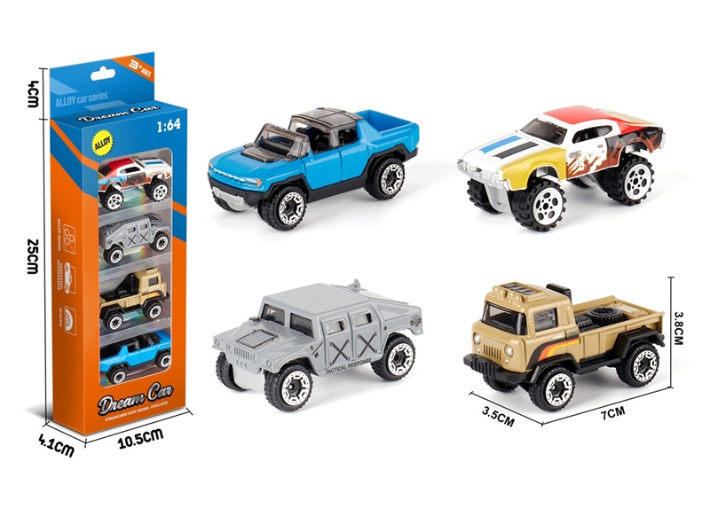 1:64 FREE WAY DIE-CAST CAR 4PCS - HP1254849