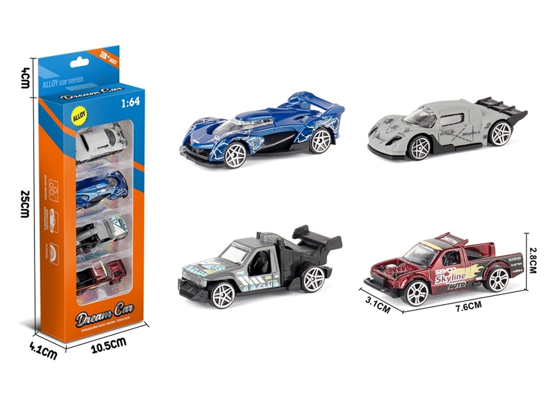 1:64 FREE WAY DIE-CAST CAR 4PCS - HP1254851