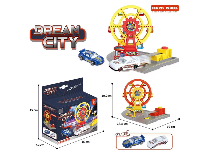 PARKING LOT W/2PCS DIE-CAST CAR - HP1254891
