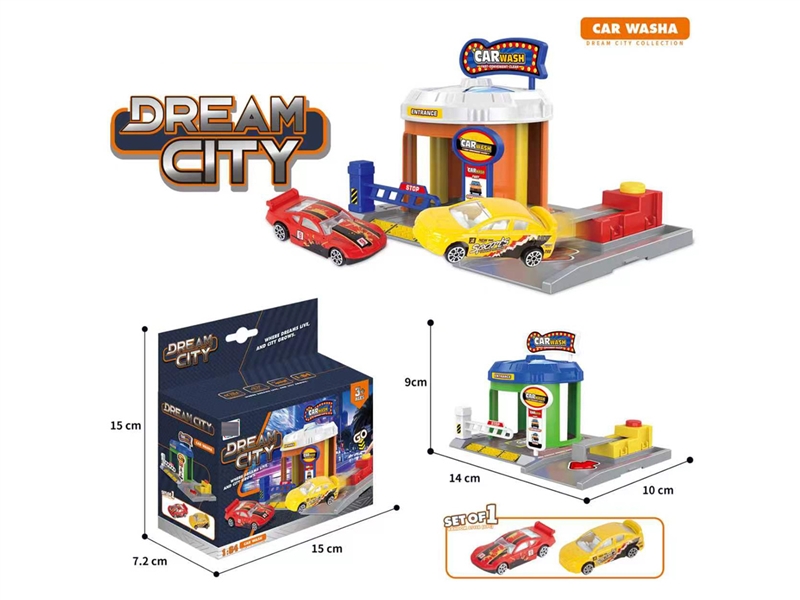 PARKING LOT W/2PCS DIE-CAST CAR - HP1254892