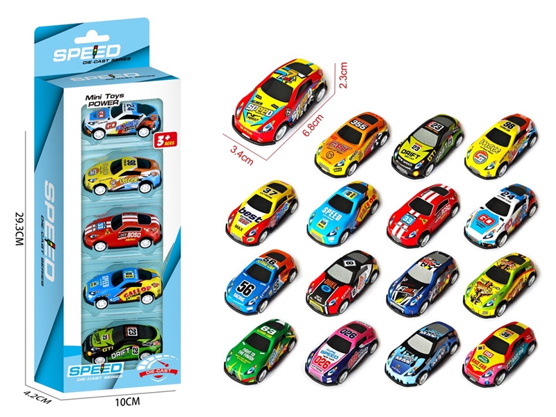 PULL BACK DIE-CAST CAR 5PCS - HP1255085