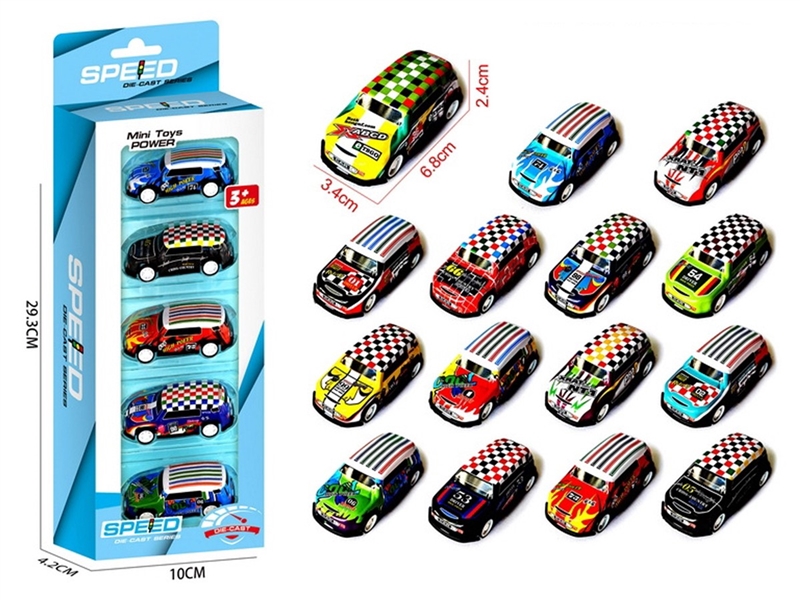 PULL BACK DIE-CAST CAR 5PCS - HP1255087