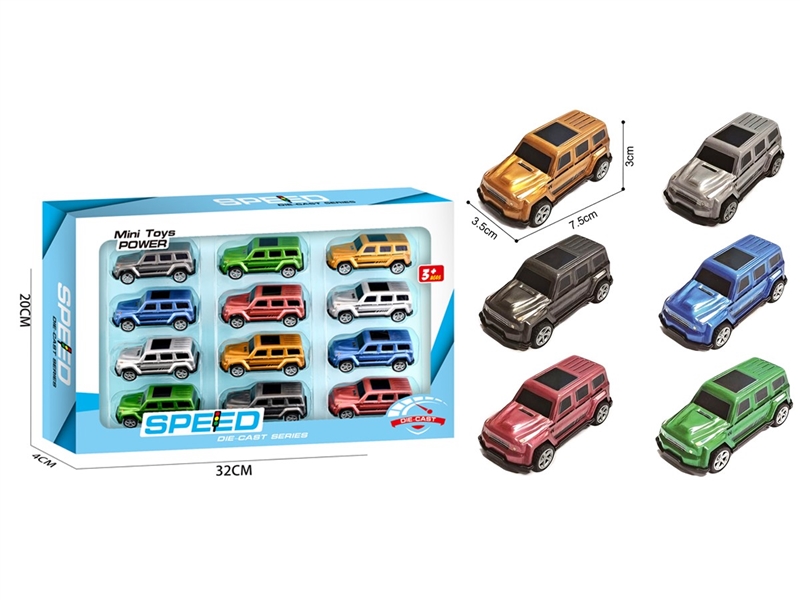 PULL BACK DIE-CAST CAR 12PCS - HP1255102