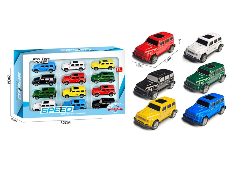 PULL BACK DIE-CAST CAR 12PCS - HP1255103
