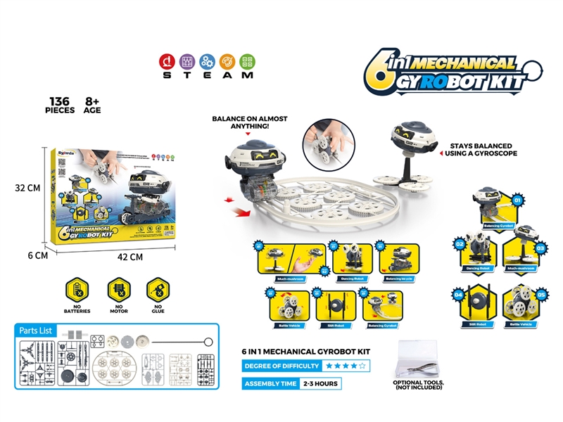B/O 6IN1 MECHANICAL GYROBOT KIT - HP1255343