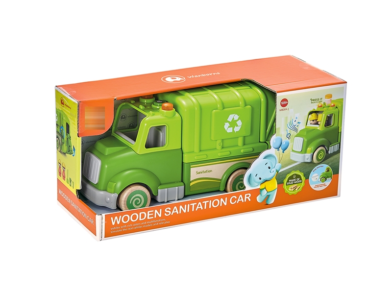 FREE WAY WOODEN TRUCK W/LIGHT & MUSIC(INCLUDE BATTERY) - HP1255524
