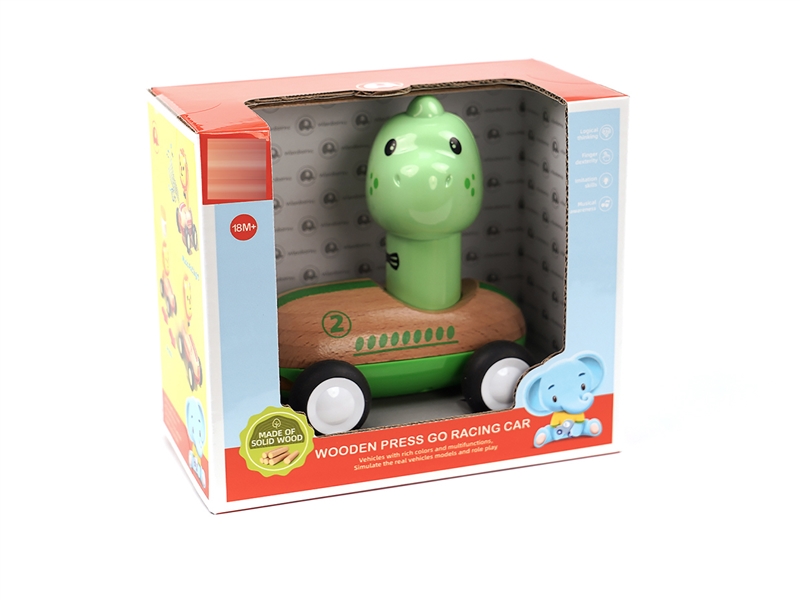 PRESS & GO WOODEN CAR W/SOUND - HP1255529