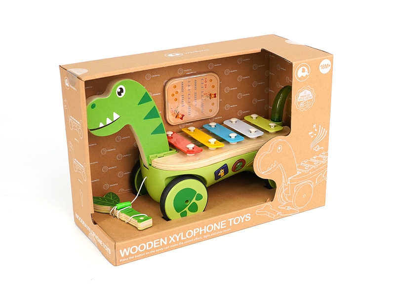FREE WAY WOODEN ANIMALS XYLOPHONE W/LIGHT & MUSIC(NOT INCLUDE BATTERY) - HP1255531