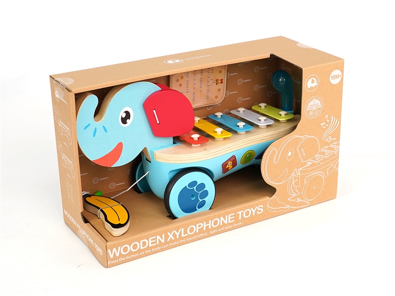 FREE WAY WOODEN ANIMALS XYLOPHONE W/LIGHT & MUSIC(NOT INCLUDE BATTERY) - HP1255532