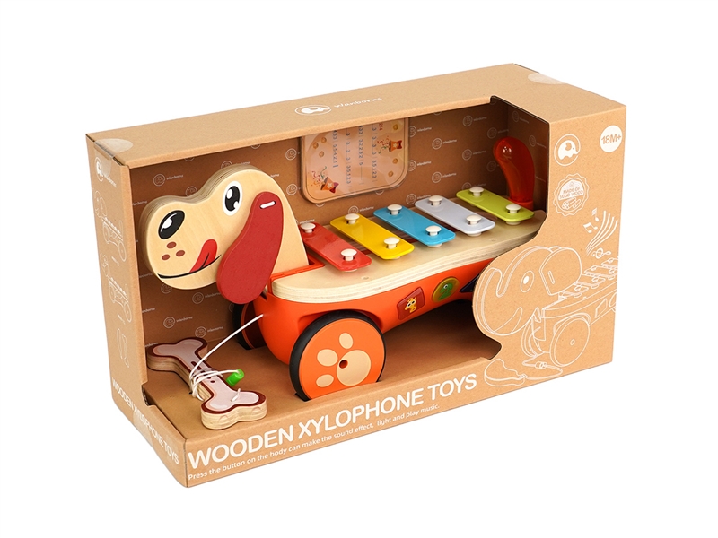 FREE WAY WOODEN ANIMALS XYLOPHONE W/LIGHT & MUSIC(NOT INCLUDE BATTERY) - HP1255534