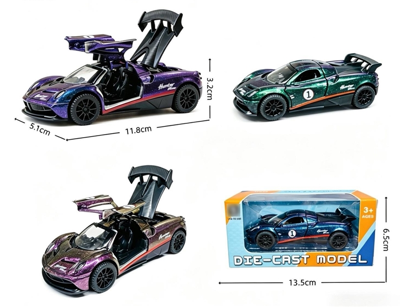 1:36 PULL BACK DIE-CAST CAR,3COLOURS - HP1255583