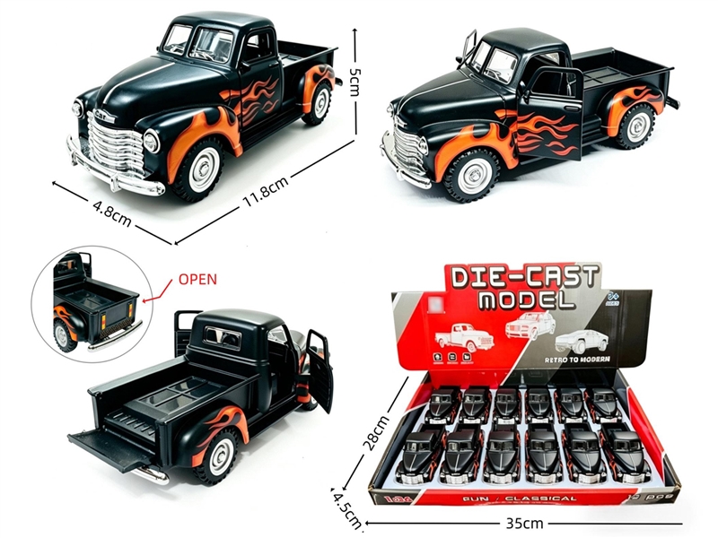 1:36 PULL BACK DIE-CAST CAR,12PCS/DISPLAY BOX - HP1255584