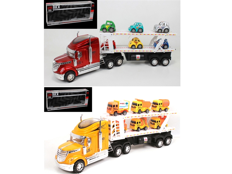FRICTION TRAILER W/LIGHT & MUSIC & FREE WAY CAR 6PCS - HP1255713
