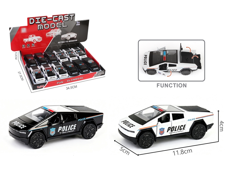 1:36 PULL BACK DIE-CAST CAR,12PCS/DISPLAY BOX - HP1256278