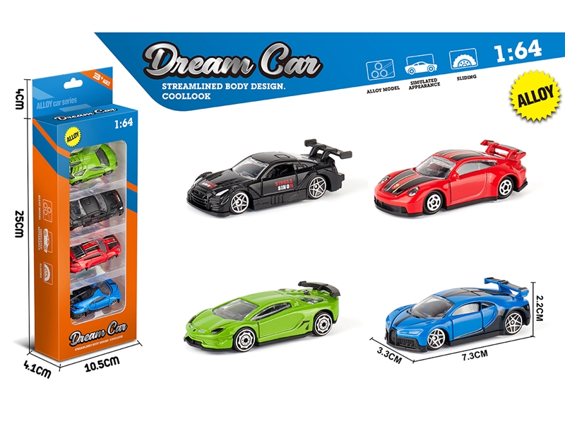1:64 FREE WAY DIE-CAST CAR 4PCS - HP1257082