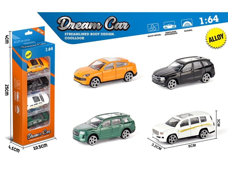 1:64 FREE WAY DIE-CAST CAR 4PCS - HP1257085