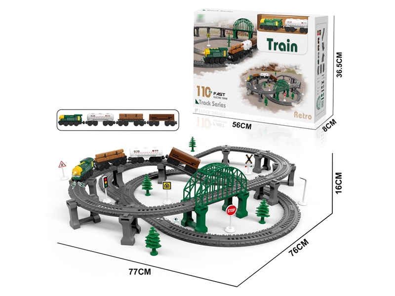 B/O TRACK TRAIN 110PCS W/LIGHT & SOUND - HP1257315