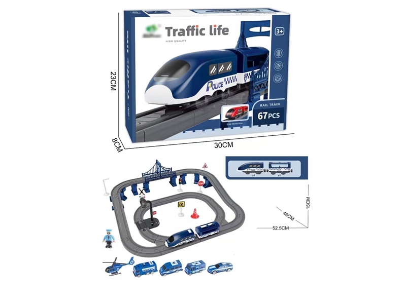 B/O TRACK POLICE CAR 67PCS - HP1257346