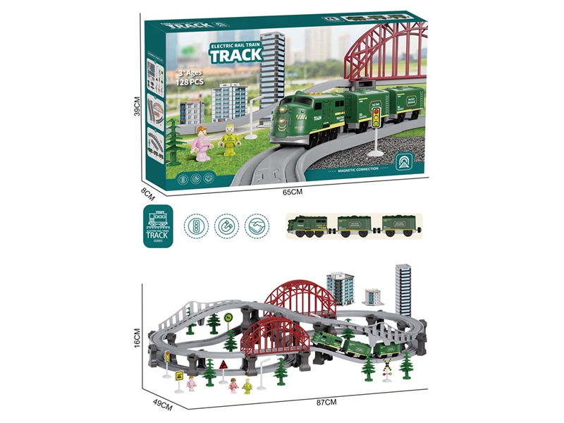 B/O TRACK TRAIN 128PCS W/LIGHT & SOUND - HP1257369