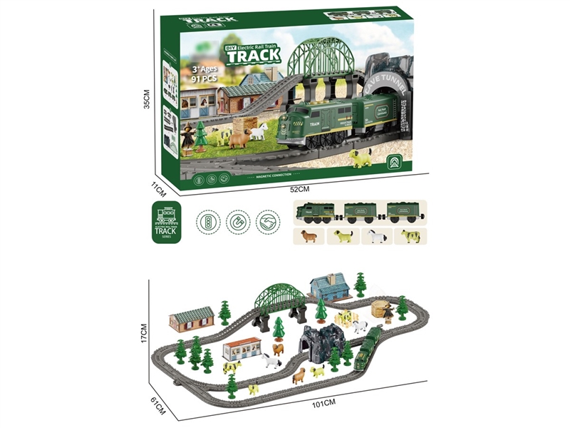 B/O TRACK TRAIN 91PCS W/LIGHT & SOUND - HP1257372