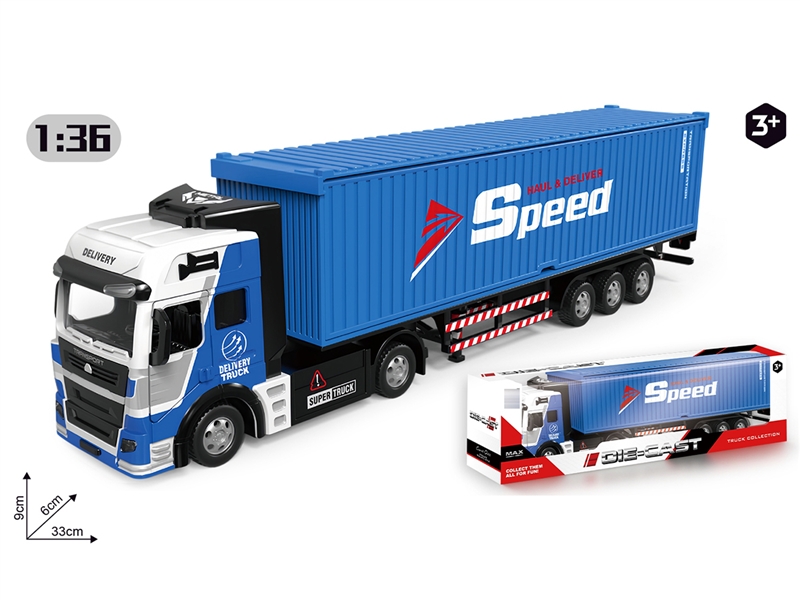 1:36 PULL BACK DIE-CAST TRUCK W/CAN OPEN THE DOOR - HP1257902