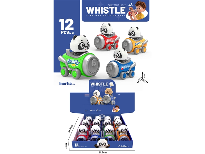 FRICTION WHISTLE CAR,12PCS/DISPLAY BOX - HP1258107