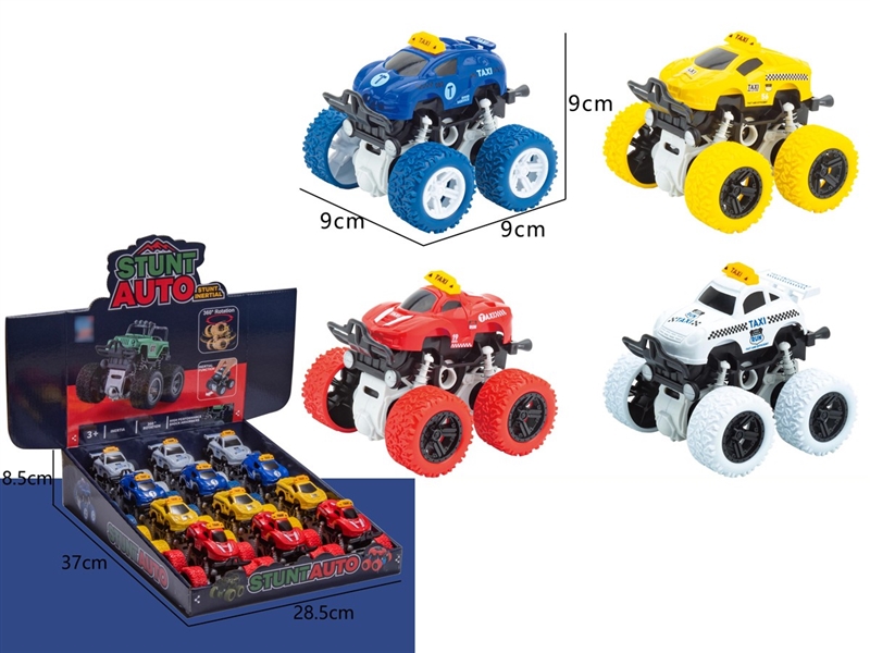 FRICTION STUNT CAR,4ASST,12PCS/DISPLAY BOX - HP1259061